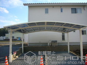 のカーポート カーブポートシグマIII ワイド 積雪〜20cm対応 施工例