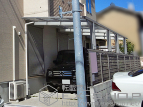 のカーポート エフルージュグラン 縦連棟　積雪〜20cm対応 施工例