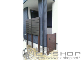 の門扉 スタンダード門扉3型 片開き　門柱使用＋スペースガード オプショナルパーツ Cジョイント(SUS304) 6mm 施工例