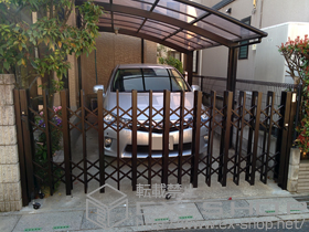 のカーゲート アルシャインII HW型 Aタイプ ノンレール 片開き 320S 施工例