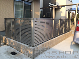 のフェンス・柵 エクスラインフェンス5型 自由柱 施工例