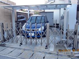 のカーゲート トリップゲート RB型 ノンレール 片開き親子 施工例