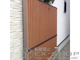 のフェンス・柵 ジオーナフェンス B4型 マテリアルカラー アルミ多段柱?仕様 施工例