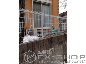 のフェンス・柵 メッシュフェンス G10-R フリー支柱タイプ 施工例