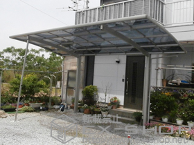 のカーポート レイナポートグラン　積雪〜20cm対応+屋根ふき材補強部品+着脱式サポート 施工例