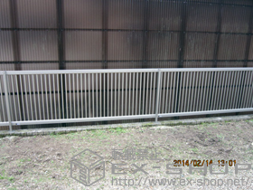 のフェンス・柵 エクスラインフェンス13型 自由柱 施工例