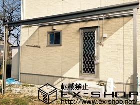 のテラス屋根 ライザーテラスII F型 テラスタイプ 単体 積雪〜20cm対応+吊り下げ物干し 施工例