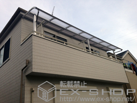 のバルコニー・ベランダ屋根 ヴェクターテラス R型 屋根タイプ 連棟 積雪〜20cm対応 施工例