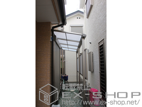 のテラス屋根 ライザーテラスII F型 テラスタイプ 単体 積雪〜20cm対応＋前面スクリーン 1段用 単体 施工例