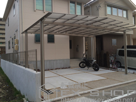 のカーポート マイリッシュワイド 前上がり 積雪〜20cm対応 施工例