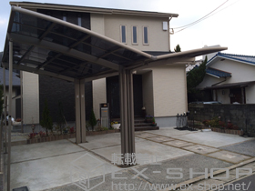 のカーポート レグナスポートシグマIII Y合掌 積雪〜20cm対応＋着脱式サポート(補助柱)(1本入り) 施工例