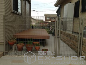 のフェンス・柵 イーネットフェンス1M型 自由柱 施工例