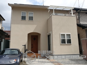 のバルコニー・ベランダ屋根 ライザーテラスII F型 屋根タイプ 単体 積雪〜20cm対応＋吊り下げ物干し 標準 2本入 施工例