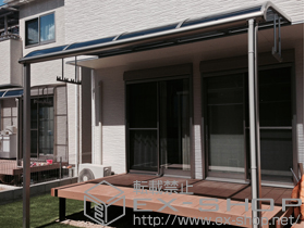 のテラス屋根 ヴェクターテラス R型 テラスタイプ 単体 積雪〜20cm対応＋吊り下げ物干し 標準 2本入 施工例