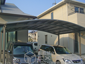 のカーポート カーブポートシグマIII ワイド 積雪〜20cm対応 施工例