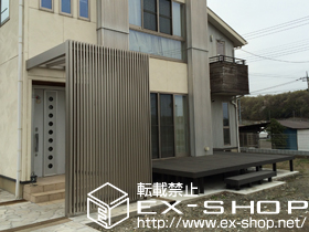 のテラス屋根 リレーリアテラス屋根 積雪~20cm対応＋壁面材（スクリーン2N型）取付用部材一式 施工例