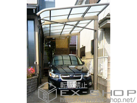 のカーポート レガーナポートシグマIII 積雪〜20cm対応 *雨樋あり＋着脱式サポート ロング23柱用 1本入 施工例