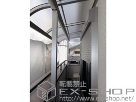 のバルコニー・ベランダ屋根 プレシオステラス R型 屋根タイプ 連棟 積雪〜20cm対応 施工例