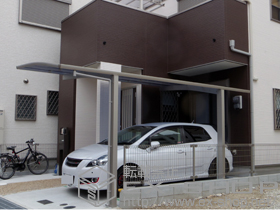 のカーポート プレシオスポート 積雪〜20cm対応＋屋根ふき材補強部品（1セット） 施工例