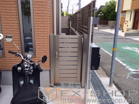 の門扉 セレビュー門扉R3型 片開き 門柱式 施工例