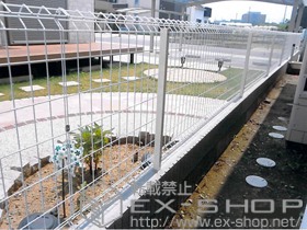 のフェンス・柵 イーネットフェンス1F型 自由柱 施工例