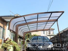 のカーポート プレシオスポート アルファ 積雪〜20cm対応＋プレシオスポート用　着脱式補助柱　2本入り 施工例