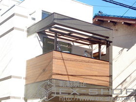 のバルコニー・ベランダ屋根 ライザーテラスII F型 屋根タイプ 単体 積雪〜20cm対応 施工例