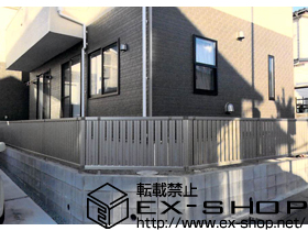 のフェンス・柵 エクスラインフェンス22型 自由柱施工 施工例