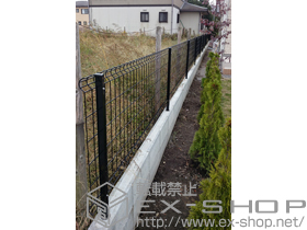 のフェンス・柵 ハイグリッドフェンスUF8型 フリーポールタイプ 施工例