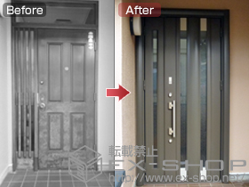 の玄関ドア リシェント M2型 親子 簡易タッチキー仕様 施工例