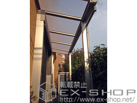 のテラス屋根 パワーアルファ F型 テラスタイプ 単体 積雪〜30cm対応＋パワーアルファ用デッキ接続用部材（ベースプレートセット） 施工例