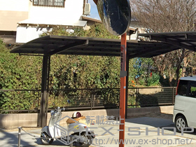 のカーポート カーブポートシグマIII 積雪〜20cm対応＋着脱式サポート ロング柱23用 1本入り×2セット 施工例