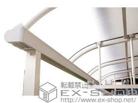 のテラス屋根 ヴェクターテラス R型 テラスタイプ 単体 積雪〜20cm対応＋物干しセット　標準（2本入り） 施工例