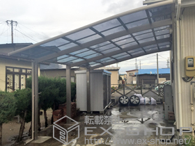 のカーポート ルーフポートシグマIII 1500 落雪後枠仕様 積雪〜50cm対応 施工例