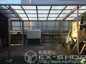 のカーポート カーブポートシグマIII 積雪〜20cm対応＋着脱式サポート　標準柱仕様用　1本入り×2セット＋サイドパネル 施工例