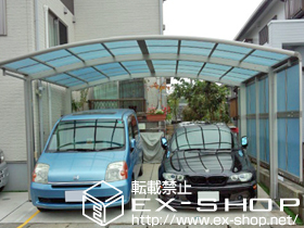 のカーポート レイナツインポートグラン　積雪〜20cm対応＋屋根ふき材補強部品 2セット＋サイドパネル≪片側分≫ 施工例