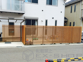 のフェンス・柵 プログコートフェンスF1型 フリーポールタイプ 施工例