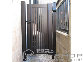 の門扉 エクスライン門扉6型 片開き　門柱使用 施工例