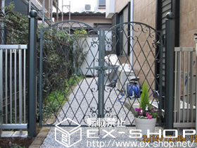 の門扉 ラヴェール門扉1型 両開き　化粧柱使用 施工例