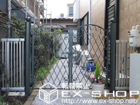 のフェンス・柵 エクスラインフェンス13型 自由柱仕様 施工例