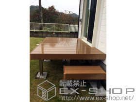 のウッドデッキ レストステージ 幕板納まり＋独立式リウッドステップ2型 施工例