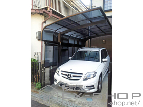 のカーポート プレシオスポート アルファ 積雪〜20cm対応＋サイドパネル 1段 施工例