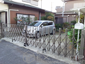 のカーゲート トリップゲート RB型 ノンレール 両開き　64Ｗ（32S+32M） 施工例