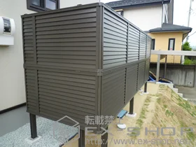 LIXIL リクシル(TOEX)のフェンス プレスタフェンス8型 多段柱仕様(2段) 施工例