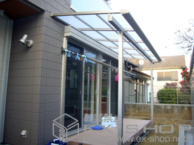 のテラス屋根 ライザーテラスII F型 テラスタイプ 単体 積雪〜20cm対応 施工例