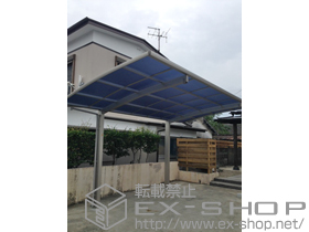 のカーポート プレシオスポート 積雪〜20cm対応＋プレシオスポート用 着脱式サポート 2本入×1セット 施工例