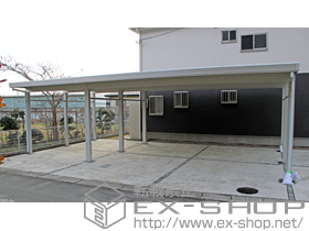 のカーポート テリオスポートIII 3000 3台用 横連棟 角柱9本仕様 積雪〜100cm対応 施工例