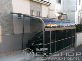 のカーポート テールポートシグマIII 積雪〜20cm対応＋サイドパネル＋着脱式ｻﾎﾟｰﾄ 施工例