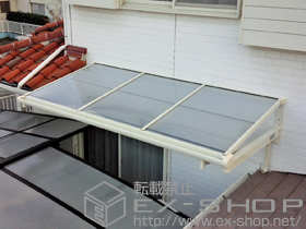 のバルコニー・ベランダ屋根 ライザーテラスII F型 ルーフタイプ 単体 積雪〜20cm対応 施工例