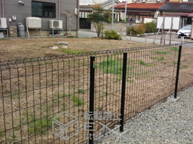 のフェンス・柵 イーネットフェンス1F型 自由柱施工 施工例